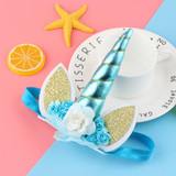Unicorn Headband for Kids Girls Birthday Gift Headwear Party HolidayCosplay Elastic Hairband Hair Accessories