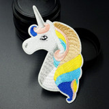 Unicorn (Size:6.5X11.4cm) DIY Cloth Iron On Patch Embroidered Applique Sewing Clothes Stickers Apparel Accessories Sew On Badges