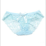 Underwear Women Sexy Lace Panties Briefs Hollow Transparent Panty Flowers Bow-knot Underwear Knickers