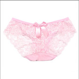 Underwear Women Sexy Lace Panties Briefs Hollow Transparent Panty Flowers Bow-knot Underwear Knickers