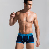Underwear Men Boxer Solid Patchwork Gay Mens Underwear Boxers Bodysuit Boxer Shorts Cueca boxer Homme Pull in underwear