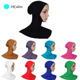 Under Scarf Hat Bone Bonnet Full Neck Cover Inner Muslim Cotton Hijab Cap Islamic Head Wear Hat Underscarf Scarves Turban Shawl