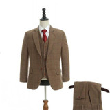 Two Buttons Groom Tuxedo 7 Colors Groomsmen Notch Lapel Wedding/Dinner Suits Best Man Bridegroom (Jacket+Pants+Vest) C60