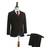 Two Buttons Groom Tuxedo 7 Colors Groomsmen Notch Lapel Wedding/Dinner Suits Best Man Bridegroom (Jacket+Pants+Vest) C60