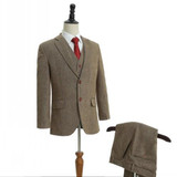 Two Buttons Groom Tuxedo 7 Colors Groomsmen Notch Lapel Wedding/Dinner Suits Best Man Bridegroom (Jacket+Pants+Vest) C60