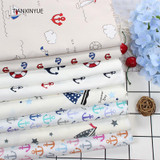 Twill 8 pcs Ocean anchor series Cotton Fabric DIY Patchwork Sewing Kids Bedding Bags Cloth Textiles Sailing Fabric 40*50cm