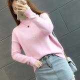 Turtleneck knitting sweater 2017 New women Casual cotton knitted winter sweater pullover female 2017 Autumn winter jumper