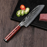 TUOHE 7 inch Chef knives Damascus steel Slicing Knives 67layers Santoku Knife VG10 steel core Meat/vegetable knife Cleaver