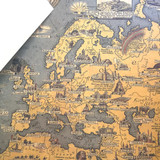 Vintage World Map Great Building Retro Maps Kraft Paper Poster Paint vintage Wall Sticker Art Crafts Maps bar cafe Decor 67x51cm