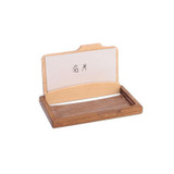 Vintage Wooden Business Card Storage Box ID Credit Cards Holder Case Organization Desktop Decoration Home Office Supplies ZA3194