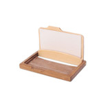 Vintage Wooden Business Card Storage Box ID Credit Cards Holder Case Organization Desktop Decoration Home Office Supplies ZA3194