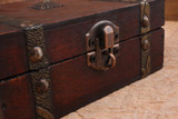 Vintage Wooden Box Double Belt Metal Lock Retro Boxes Storage home Office jewelry Treasure Chest Gift Wood Storage box Case