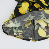 Vintage Women Summer Dresses 50s 60s Lemon Print Party Swing Dresses Midi Rockabilly Pinup vestido Plus Size