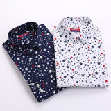 Vintage Women Shirts Long Sleeves Cotton Blouses Turn Down Collar Floral Shirts Blusas Femininas Fashion Women Shirt Tops