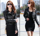 Vintage Women PU Leather Jacket Fashion Slim Thin Biker Motorcycle Soft Faux Leather Zipper Jackets Coat New 2017 YL122