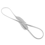 Vintage Women Belt Leaf Design Clasp Front Stretch Metal Waist Belt Skinny Elastic Cinturon Ceinture Femme Gold Silver