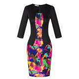 Vintage Summer Dress Female Zipper Office 2017 Vestidos De Festa Pencil Women Clothing Sexy Bodycon Clothes Robe Party Dresses