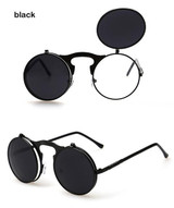 VINTAGE STEAMPUNK Sunglasses Round Designer Steam Punk Metal Oculos de sol Women Coating Sunglasses Men Retro Circle Sun Glasses