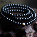 Vintage Sandalwood Buddhist Buddha Meditation  6mm 108 beads Wood Prayer Bead Mala Bracelet Women Men jewelry