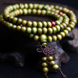 Vintage Sandalwood Buddhist Buddha Meditation  6mm 108 beads Wood Prayer Bead Mala Bracelet Women Men jewelry