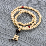 Vintage Sandalwood Buddhist Buddha Meditation  6mm 108 beads Wood Prayer Bead Mala Bracelet Women Men jewelry