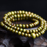 Vintage Sandalwood Buddhist Buddha Meditation  6mm 108 beads Wood Prayer Bead Mala Bracelet Women Men jewelry