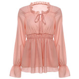 Vintage Ruffle Chiffon Blouses For Women 2017 Ladies Summer Tops Femme Long Sleeve Office Shirts Peplum Tunic Female Blusas Vintage Ruffle Chiffon Blouses For Women 2017 Ladies Summer Tops Femme Long Sleeve Office Shirts Peplum Tunic Female Blusas