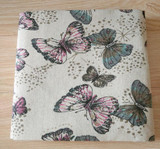 Vintage Rose half meter butterfly printed cotton linen cloth curtain cloth cotton linen fabric DIY handmade material choose
