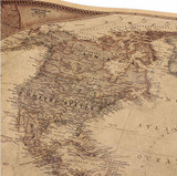 Vintage Retro Matte Kraft  Paper World Map Antique Poster Wall Sticker Home Decora 72.5*47.5CM~GS487