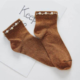 Vintage Pearl Decorative Shiny Socks Female Hipster Rhinestone Autumn Short Harajuku Socks Women Fashion Art Funny Ankle Socks Vintage Pearl Decorative Shiny Socks Female Hipster Rhinestone Autumn Short Harajuku Socks Women Fashion Art Funny Ankle Socks