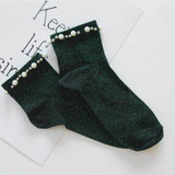Vintage Pearl Decorative Shiny Socks Female Hipster Rhinestone Autumn Short Harajuku Socks Women Fashion Art Funny Ankle Socks Vintage Pearl Decorative Shiny Socks Female Hipster Rhinestone Autumn Short Harajuku Socks Women Fashion Art Funny Ankle Socks