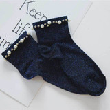 Vintage Pearl Decorative Shiny Socks Female Hipster Rhinestone Autumn Short Harajuku Socks Women Fashion Art Funny Ankle Socks Vintage Pearl Decorative Shiny Socks Female Hipster Rhinestone Autumn Short Harajuku Socks Women Fashion Art Funny Ankle Socks
