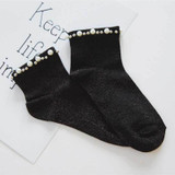Vintage Pearl Decorative Shiny Socks Female Hipster Rhinestone Autumn Short Harajuku Socks Women Fashion Art Funny Ankle Socks Vintage Pearl Decorative Shiny Socks Female Hipster Rhinestone Autumn Short Harajuku Socks Women Fashion Art Funny Ankle Socks