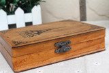 Vintage Paris Tower Cover old wooden box Home Office Sundries Storage Box desktop Decorative Craft Books box DIY Retro Wood box