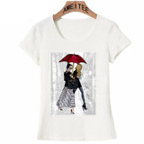 Vintage Paris winter street fashion girl T-Shirt Summer cute women t-shirt novelty casual ladies Tops hipster cool lady Tees