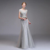 Vintage Mermaid Prom Dresses 2018 O-Neck Beading Lace Appliques Vestido De Festa Longo Long Prom Dress Elegant Gala Jurken