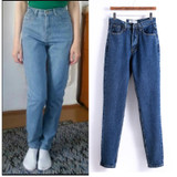 Vintage High Waist Jeans Women Denim Pants  New Slim Boyfriend Pants Capris Trousers Fits Lady Jeans  Women  Jeans