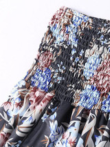 Vintage Floral-Printed Bohemia Skirt Bottoms