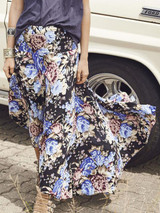 Vintage Floral-Printed Bohemia Skirt Bottoms
