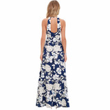 Vintage Floral Print Summer Long Maxi Dress Off Shoulder Sexy Women Causal Dress Plus Size Beach Party Dresses Vestidos