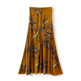Vintage floral print long skirts women Summer elegant beach maxi skirt Boho high waist asymmetrical skirt printed skirts Vintage floral print long skirts women Summer elegant beach maxi skirt Boho high waist asymmetrical skirt printed skirts