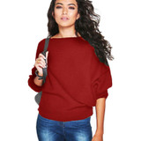 High Quality Sweater Women Autumn Winter Loose Long Batwing Sleeve Sweater Tops New Fashion Pullovers Thin Sweaters Jumper