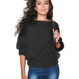 High Quality Sweater Women Autumn Winter Loose Long Batwing Sleeve Sweater Tops New Fashion Pullovers Thin Sweaters Jumper