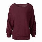 High Quality Sweater Women Autumn Winter Loose Long Batwing Sleeve Sweater Tops New Fashion Pullovers Thin Sweaters Jumper