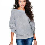 High Quality Sweater Women Autumn Winter Loose Long Batwing Sleeve Sweater Tops New Fashion Pullovers Thin Sweaters Jumper