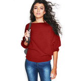 High Quality Sweater Women Autumn Winter 2017 Loose Long Batwing Sleeve Sweater Tops New Fashion Pullovers Thin Sweaters Jumper
