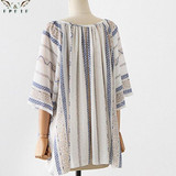 high quality Summer style Kimono blouses top Plus size XL-5XL Fluid Systems Printed Casual Women shirts blusas tops vintage body
