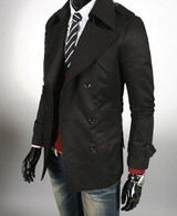 High quality slim trench coat men overcoat mens clothing khaki double breasted outerwear casaco masculino classic casual 9XL