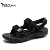 High Quality Sandals Men Leather Sandals Summer Beach Shoes Casual Men Sandals Beach Male Sandal Fashion sandalias hombre F16