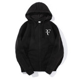 High Quality Roger Federer RF print perfect Hoodies men women unisex Hip Hop zipper black hoodie Sweatshirt hoody Free Shipping High Quality Roger Federer RF print perfect Hoodies men women unisex Hip Hop zipper black hoodie Sweatshirt hoody Free Shipping